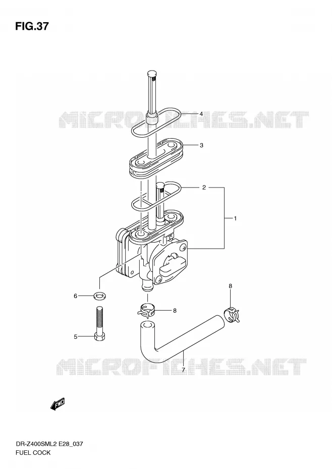 ROBINET D'ESSENCE Suzuki MOTO 400 DR-Z 2012  DR-Z400SML2(E28)