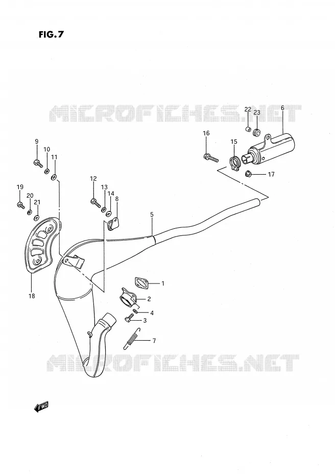 SILENCIEUX (MODELE G/H) Suzuki MOTO 80 RM 1987  RM80H(E24)