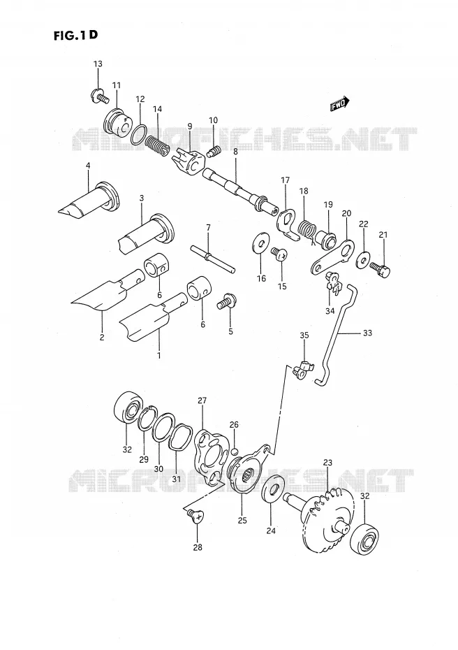 VALVE D'ECHAPPEMENT (MODELE K/L/M/N/P/R/S) Suzuki MOTO 80 RM 1993  RM80P(E24)