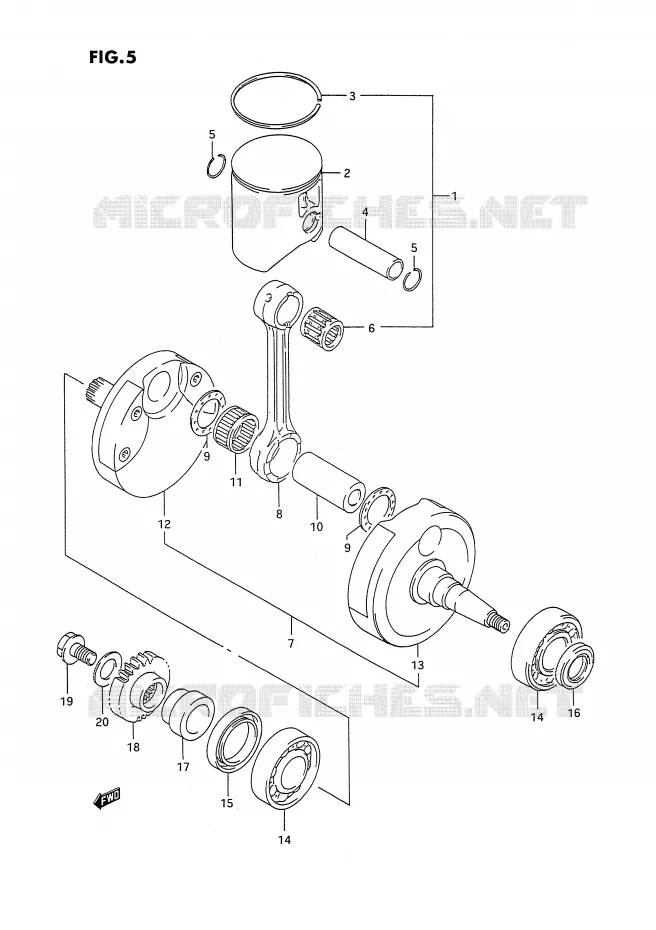 VILEBREQUIN (MODELE P) Suzuki MOTO 250 RM 1994  RM250R(E3)