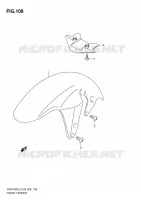 GARDE BOUE AVANT (VZR1800L2 E33) pour Suzuki INTRUDER 1800 2012