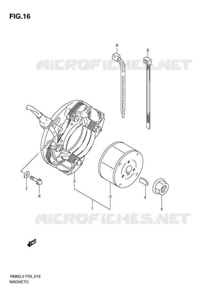 ALLUMAGE ROTOR - STATOR Suzuki MOTO 85 RM 2012  RM85L2(P03)