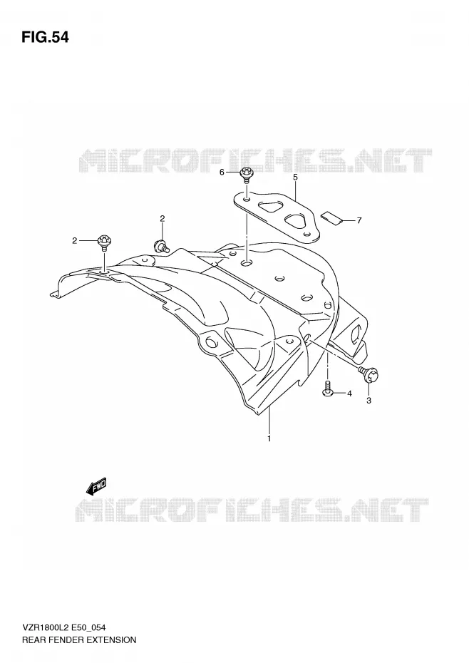 BAVETTE ARRIERE Suzuki MOTO 1800 INTRUDER 2012  VZR1800L2(E50)