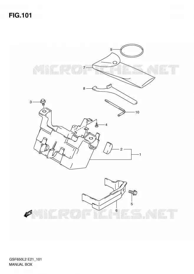 BOITE - TROUSSE A OUTILS (GSF650AL2 E21) Suzuki MOTO 650 BANDIT 2012  GSF650L2(E21)