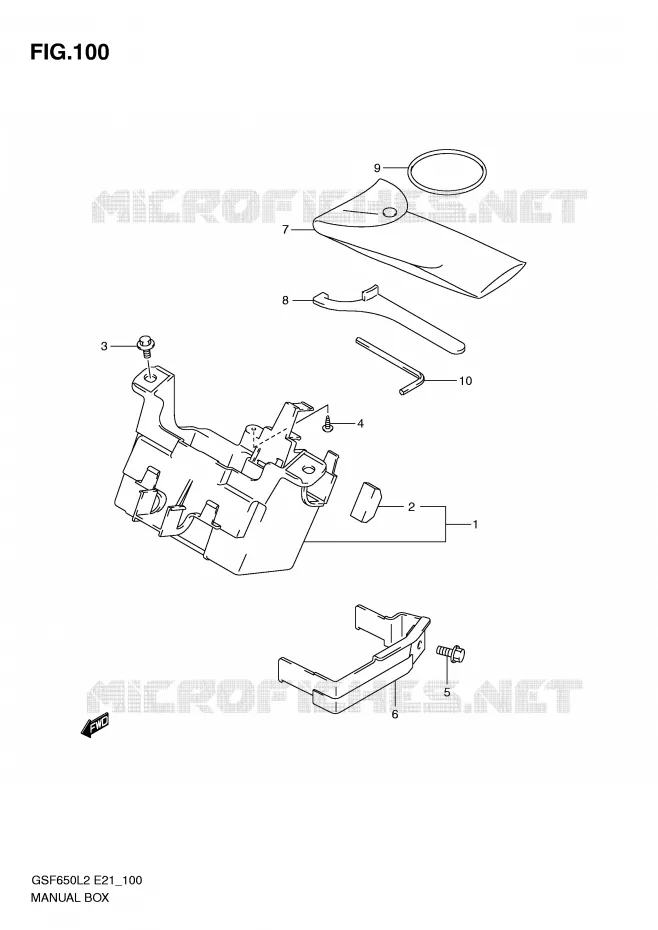 BOITE - TROUSSE A OUTILS (GSF650UL2 E21) Suzuki MOTO 650 BANDIT 2014  GSF650SAL2(E21)