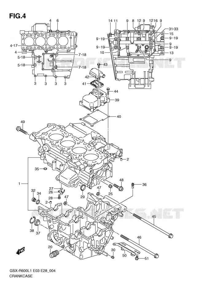 CARTER Suzuki MOTO 600 GSX-R 2011  GSX-R600L1(E3)