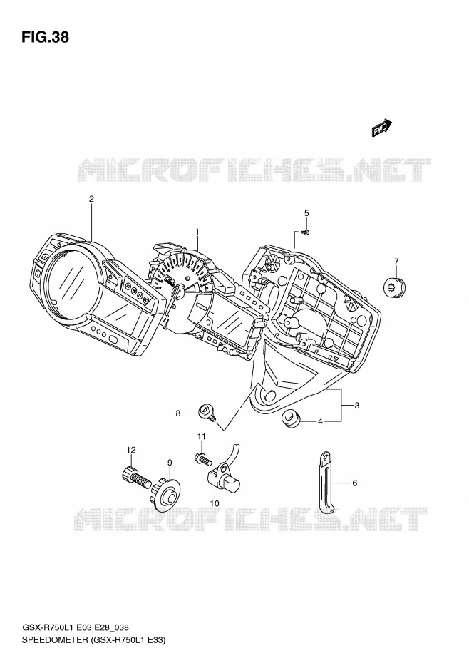 COMPTEUR (GSX-R750L1 E33) Suzuki MOTO 750 GSX-R 2011  GSX-R750L1(E3)