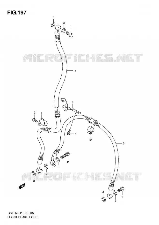 DURITE DE FREIN AVANT (GSF650L2 E21) Suzuki MOTO 650 BANDIT 2012  GSF650SUL2(E21)
