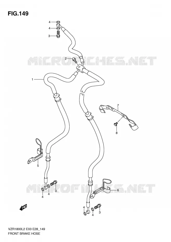 DURITE DE FREIN AVANT Suzuki MOTO 1800 INTRUDER 2012  VZR1800L2(E03)