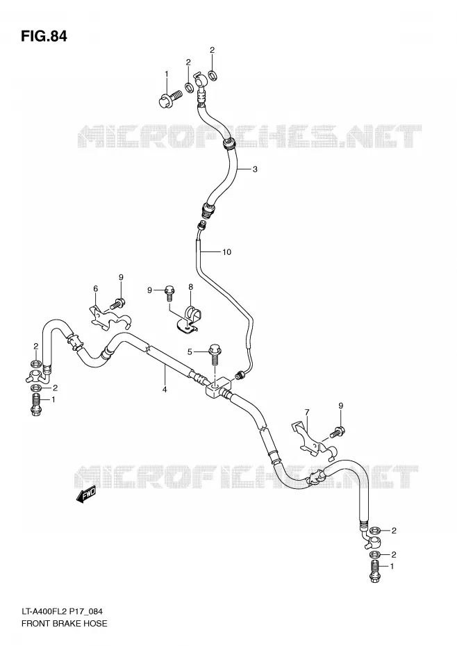 DURITE DE FREIN AVANT Suzuki QUAD 400 KINGQUAD 2012  LT-F400L2(P17)