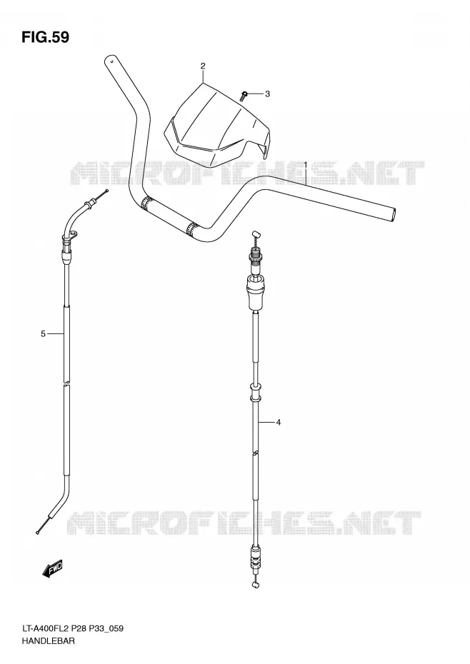 GUIDON Suzuki QUAD 400 KINGQUAD 2012  LT-A400FZL2(P28)