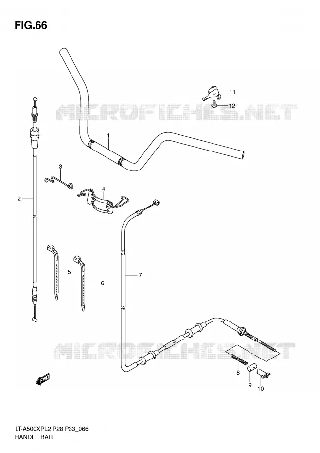 GUIDON Suzuki QUAD 500 KINGQUAD 2012  LT-A500XPZL2(P28)