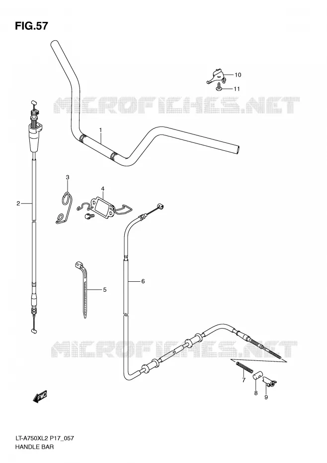 GUIDON Suzuki QUAD 750 KINGQUAD 2012  LT-A750XL2(P17)