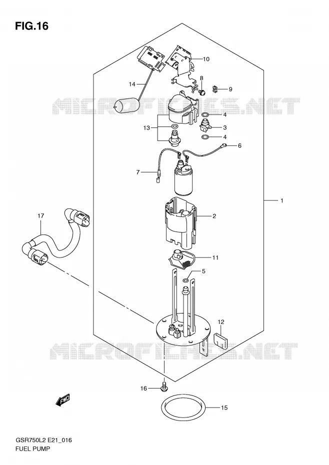 POMPE A ESSENCE Suzuki MOTO 750 GSR 2012  GSR750AUEL2(E21)