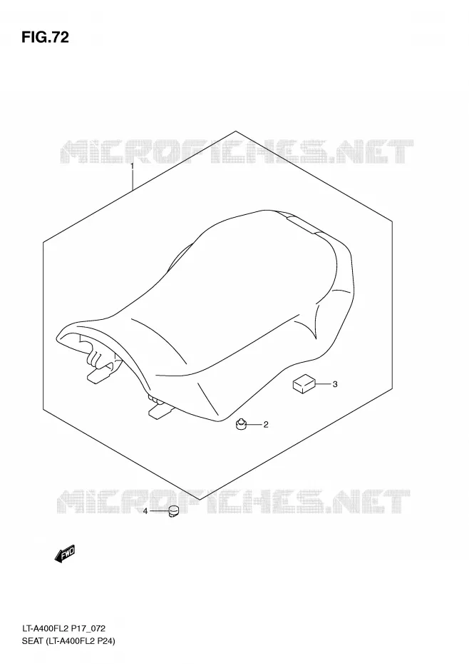 SELLE (LT-A400FL2 P24) Suzuki QUAD 400 KINGQUAD 2012  LT-F400L2(P17)
