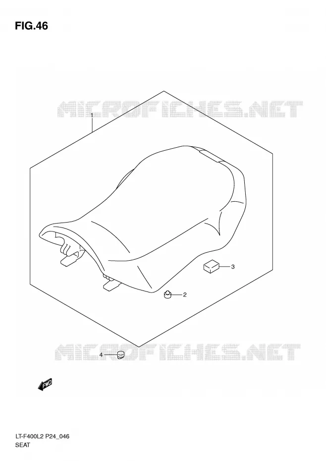 SELLE Suzuki QUAD 400 KINGQUAD 2012  LT-F400L2(P24)