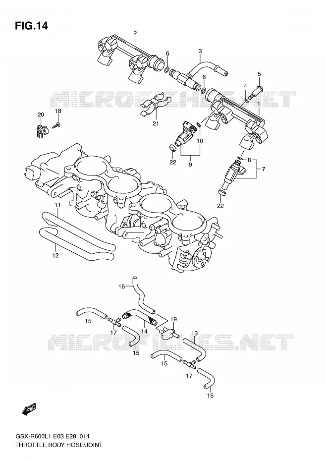 SYSTÈME D'INJECTION (GSX-R600L1 E3) Suzuki MOTO 600 GSX-R 2011  GSX-R600L1(E3)