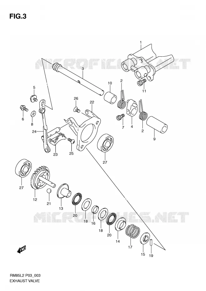 VALVE D'ECHAPPEMENT Suzuki MOTO 85 RM 2012  RM85L2(P03)