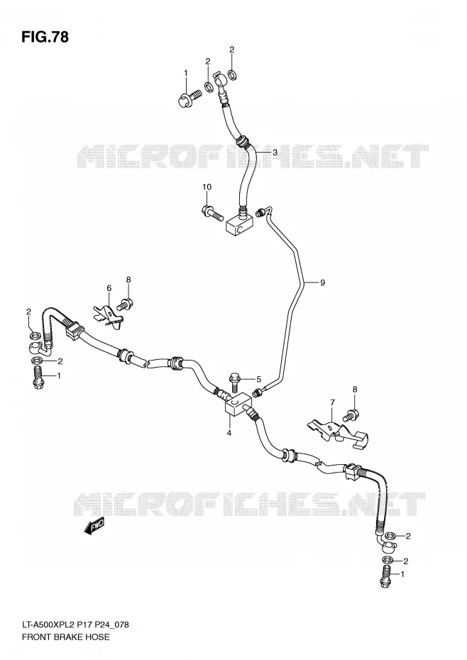 DURITE DE FREIN AVANT Suzuki QUAD 500 KINGQUAD 2012  LT-A500XPL2(P17)
