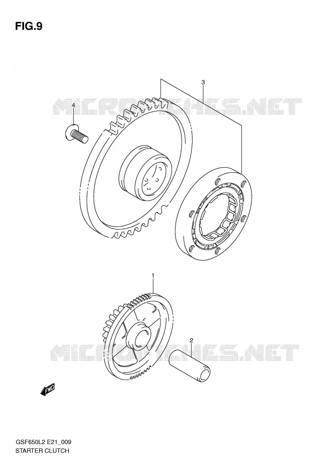 ROUE LIBRE DE DEMARREUR Suzuki MOTO 650 BANDIT 2012  GSF650SUL2(E21)
