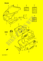 CARENAGES   ETIQUETTES (3CG/05X) pour Suzuki GSX-R 750 1991