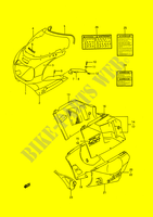 CARENAGES   ETIQUETTES (3SL/3RZ) pour Suzuki GSX-R 750 1991