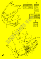CARENAGES   ETIQUETTES (MODELE P M18,A5L) pour Suzuki GSX-R 750 1994