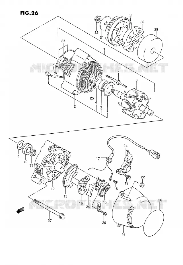 ALTERNATEUR Suzuki MOTO 1100 GSX-G 1994  GSX1100GR(E2)