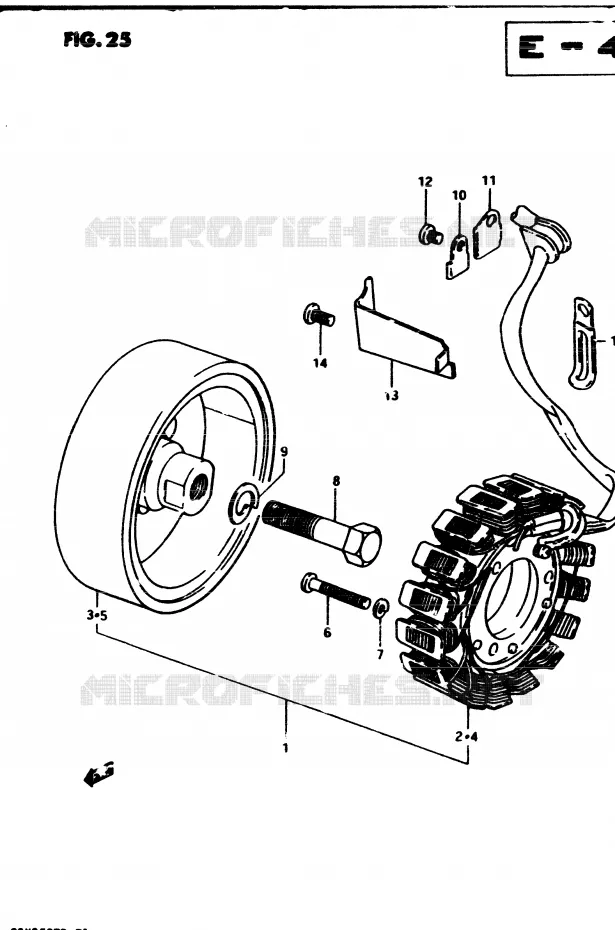 ALTERNATEUR Suzuki MOTO 250 GSX 1983  GSX250ED(Z/D)