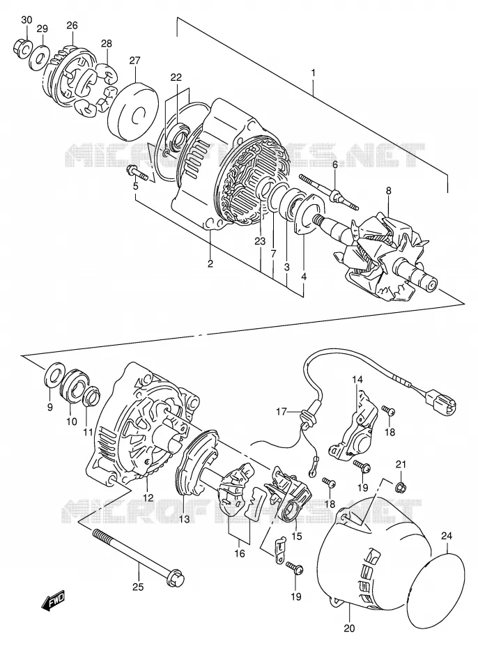 ALTERNATEUR Suzuki MOTO 600 BANDIT 1997  GSF600SUV(E2)