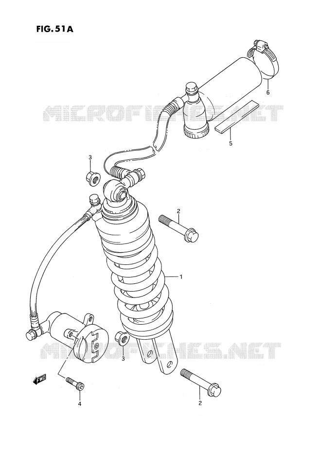 AMORTISSEUR ARRIERE (MODELE K/L/M/N/P/R) Suzuki MOTO 1100 GSX-F 1989  GSX1100FK(E2)