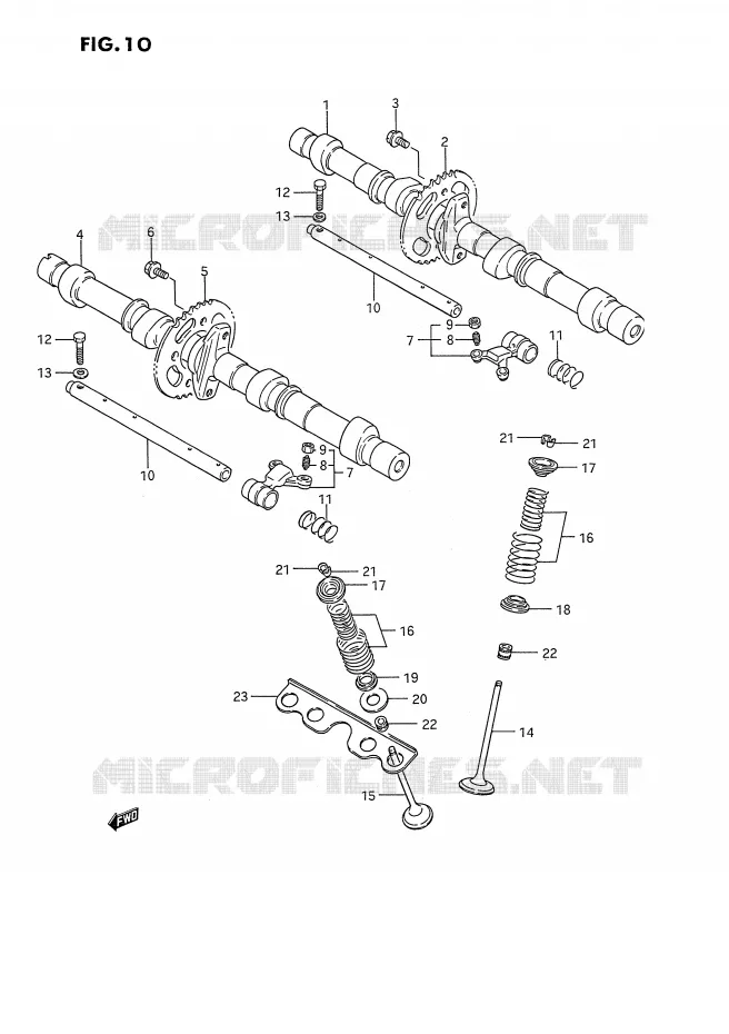 ARBRE A CAMES - SOUPAPES Suzuki MOTO 1100 GSX-F 1988  GSX1100FJ(E2)