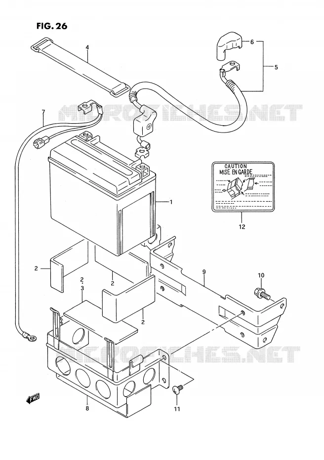 BATTERIE Suzuki MOTO 750 GSX-R 1993  GSX-R750WP(E2)