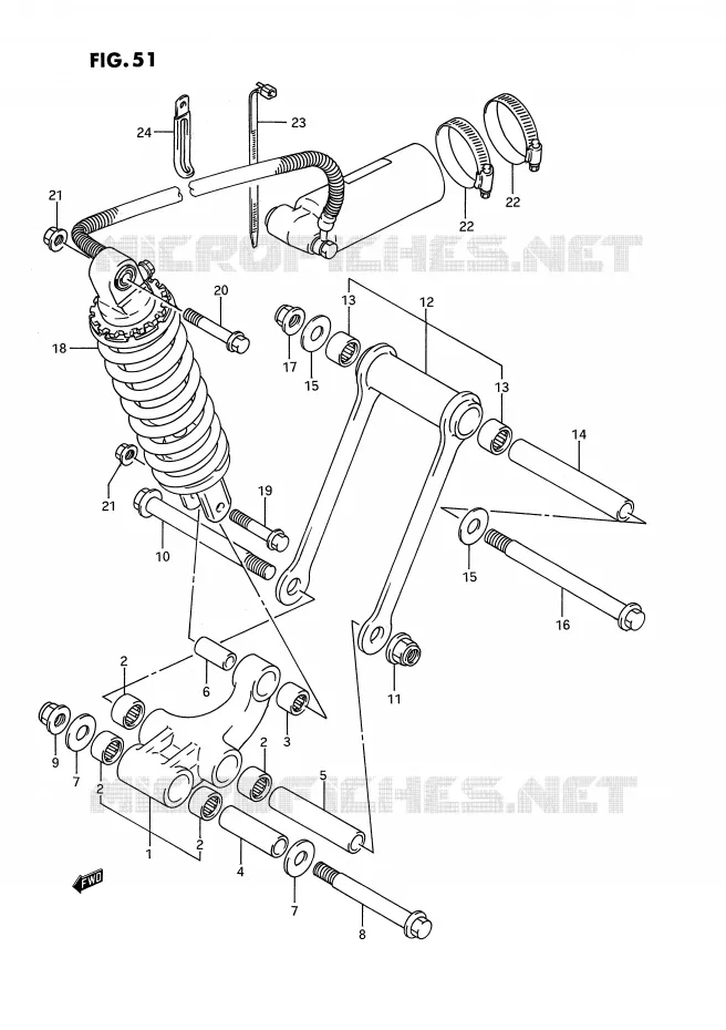 BIELLETTE DE SUSPENSION ARRIERE (MODELE N/P) Suzuki MOTO 750 GSX-R 1993  GSX-R750WP(E2)