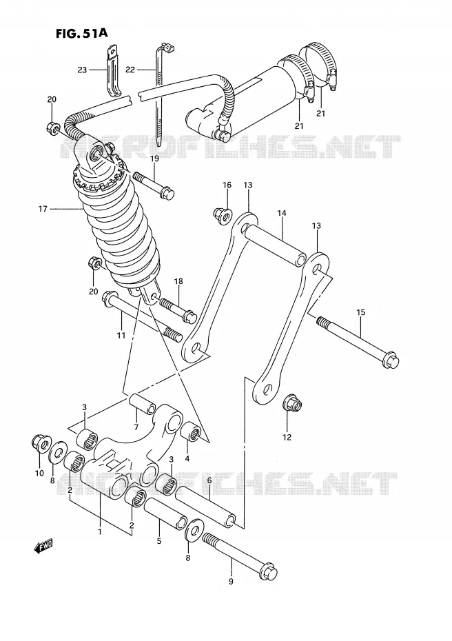 BIELLETTE DE SUSPENSION ARRIERE (MODELE R/S) Suzuki MOTO 750 GSX-R 1994  GSX-R750WR(E2)