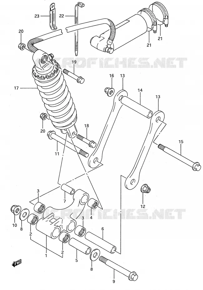 BIELLETTE DE SUSPENSION ARRIERE (MODELE R/S) Suzuki MOTO 750 GSX-R 1995  GSX-R750WS(E28)