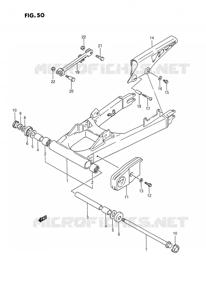 BRAS OSCILLANT ARRIERE Suzuki MOTO 1100 GSX-F 1991  GSX1100FM(E2)
