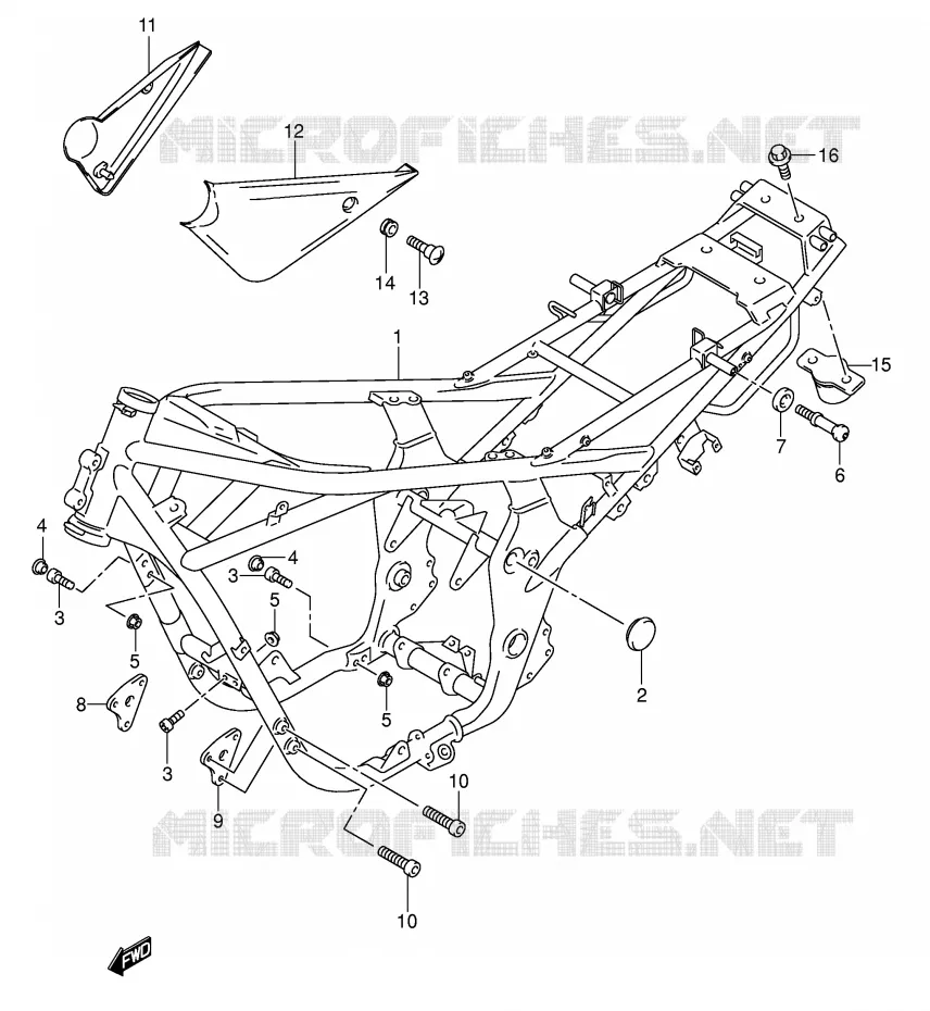 CADRE (MODELE K3/K4) Suzuki MOTO 600 BANDIT 2004  GSF600SK4(E2)