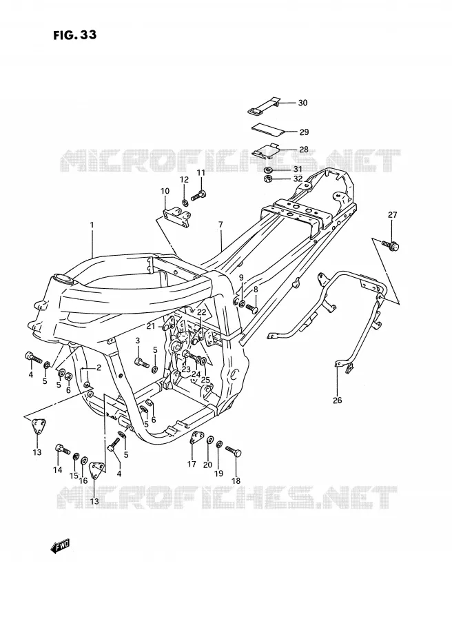 CADRE (MODELE N/P) Suzuki MOTO 750 GSX-R 1993  GSX-R750WP(E2)