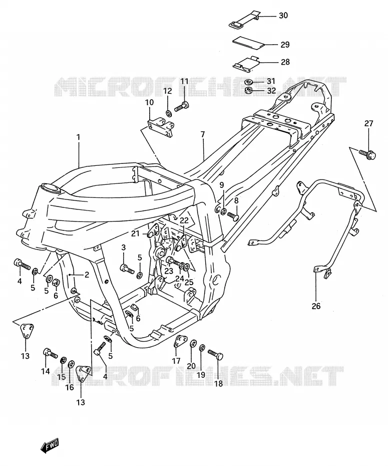 CADRE (MODELE N/P) Suzuki MOTO 750 GSX-R 1993  GSX-R750WP(E28)