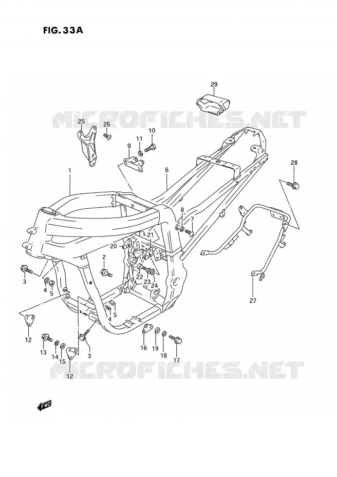 CADRE (MODELE R/S) Suzuki MOTO 750 GSX-R 1995  GSX-R750WS(E2)