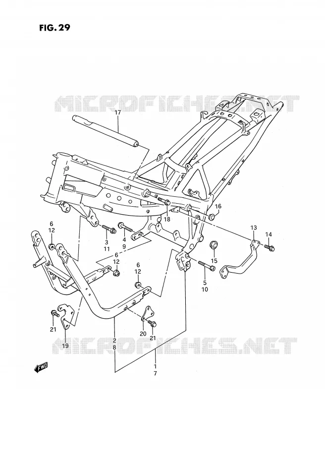 CADRE Suzuki MOTO 1100 GSX-F 1990  GSX1100FL(E2)