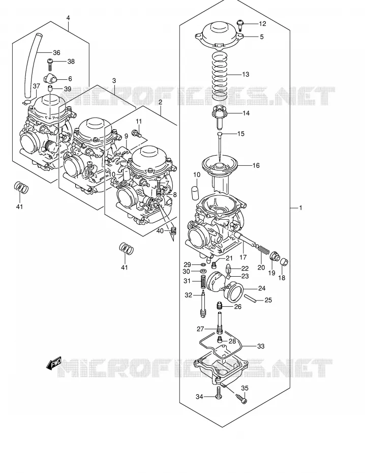 CARBURATEUR (MODELE K3) Suzuki MOTO 600 BANDIT 2003  GSF600K3(E2)