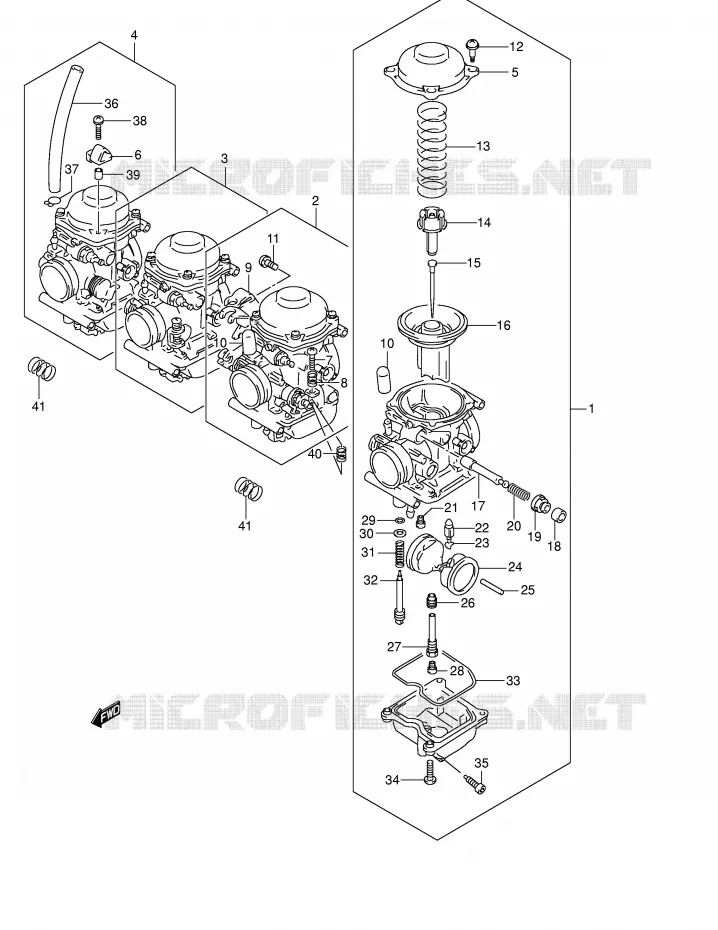 CARBURATEUR (MODELE K4) Suzuki MOTO 600 BANDIT 2002  GSF600SUK2(E2)