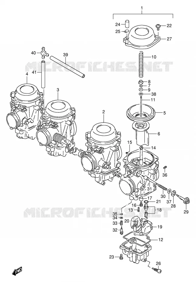 CARBURATEUR (MODELE S) Suzuki MOTO 1100 GSX-R 1994  GSX-R1100WR(E2)