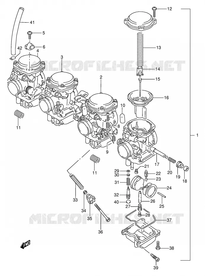 CARBURATEUR (MODELE S) Suzuki MOTO 600 BANDIT 1997  GSF600SV(E2)