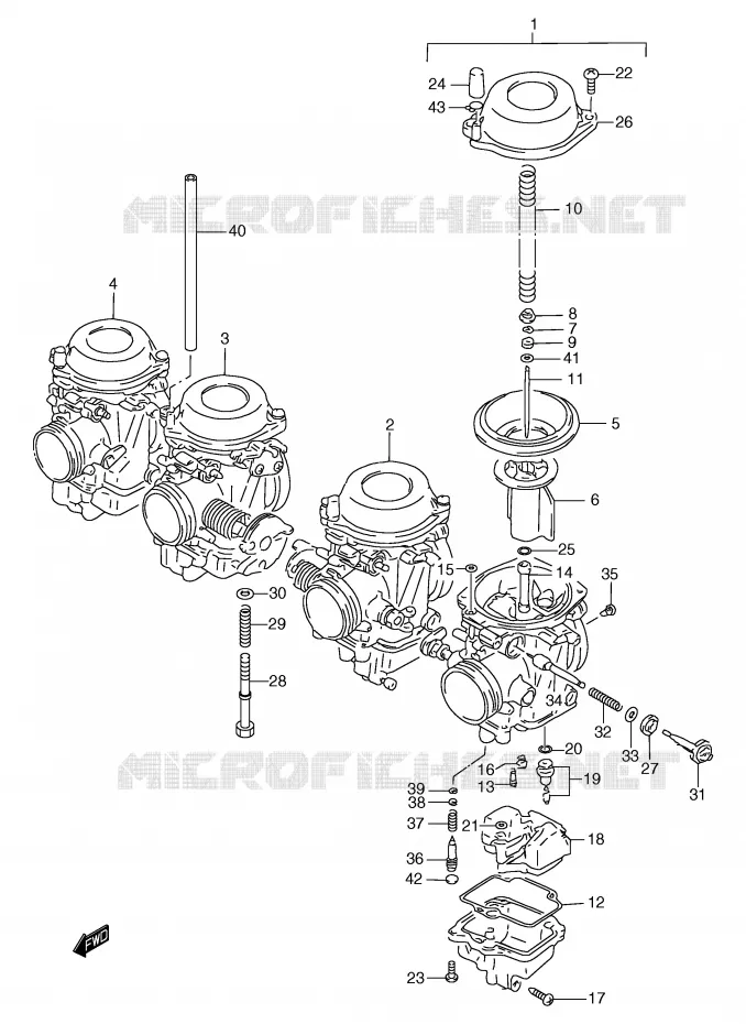 CARBURATEUR Suzuki MOTO 1200 BANDIT 2000  GSF1200Y/GSF1200SY/GSF1200SAY