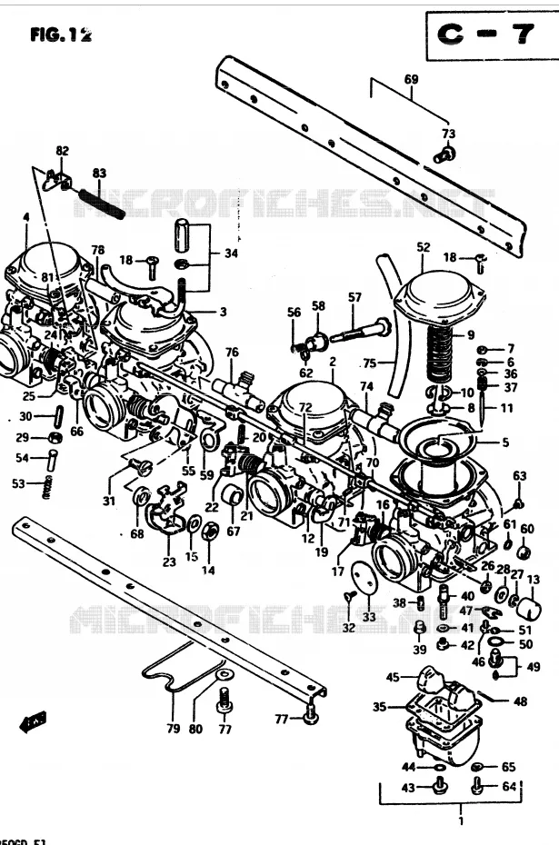 CARBURATEUR Suzuki MOTO 850 GS 1982  GS850GZ(E1)