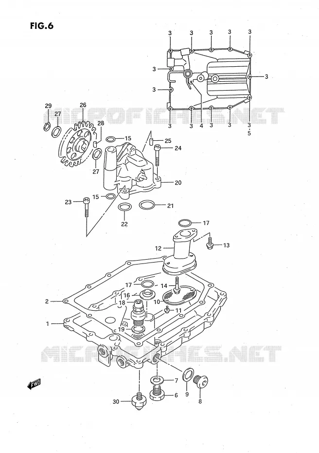 CARTER INFERIEUR - POMPE A HUILE Suzuki MOTO 750 GSX-R 1994  GSX-R750SPR(E4)
