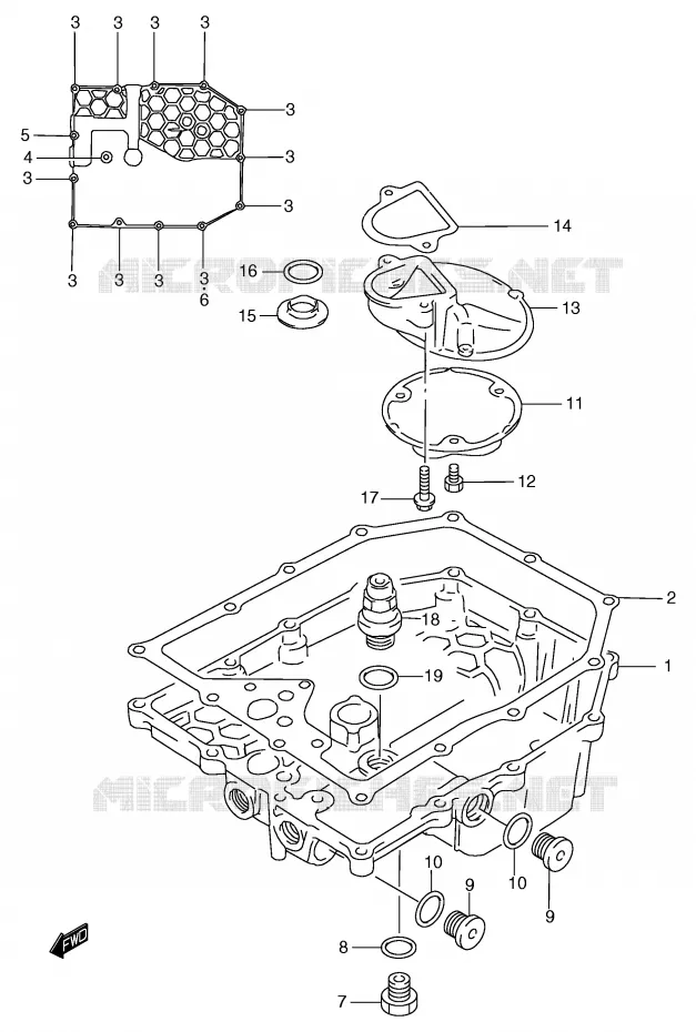 CARTER INFERIEUR Suzuki MOTO 1200 BANDIT 1998  GSF1200SAW(E2)